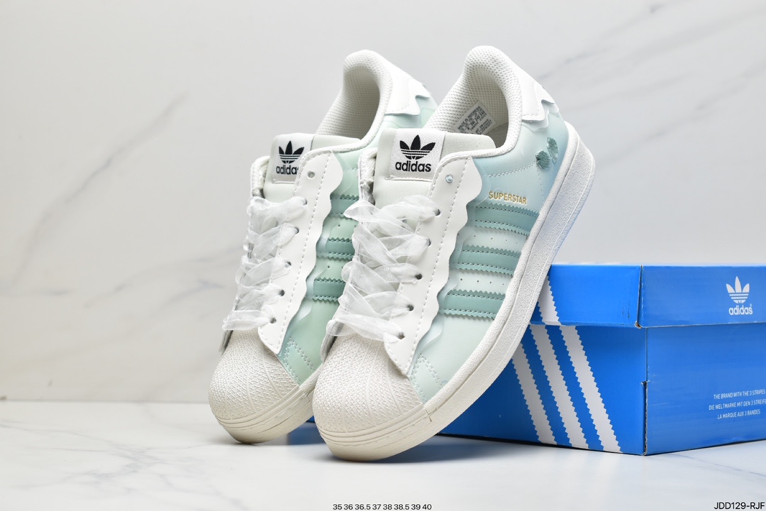 Adidas Originals Superstar ”Milk White/Lace” shell head series low to help classic all-match GW4441