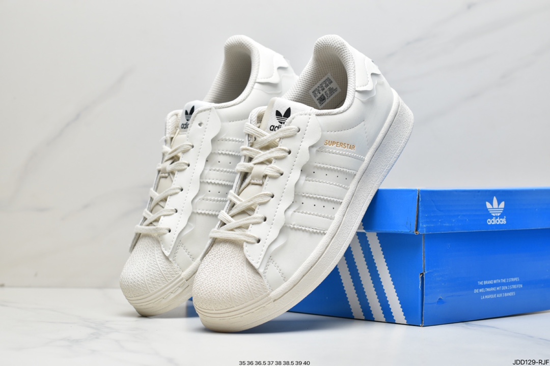 Adidas Originals Superstar ”Milk White/Lace” shell head series low to help classic all-match GW4441