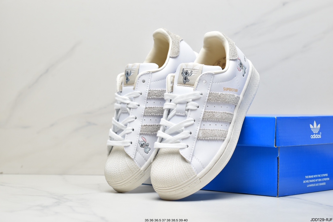 Adidas Originals Superstar ”Milk White/Lace” shell head series low to help classic all-match GW4441