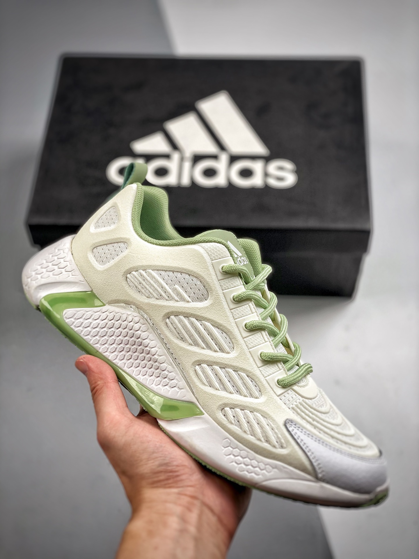 Núcleo 2 Adidas AlphaBounce Beyond m Alfa 10ª generación, zapatillas de running casuales de malla, suela de goma Contin…