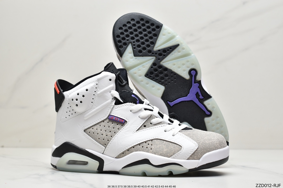 250 Air Jordan 6 “Flint”燧石 紫外线 灰白 这双以 “燧石” 为主题的 Air Jordan 6 “Flint” CI3125-100