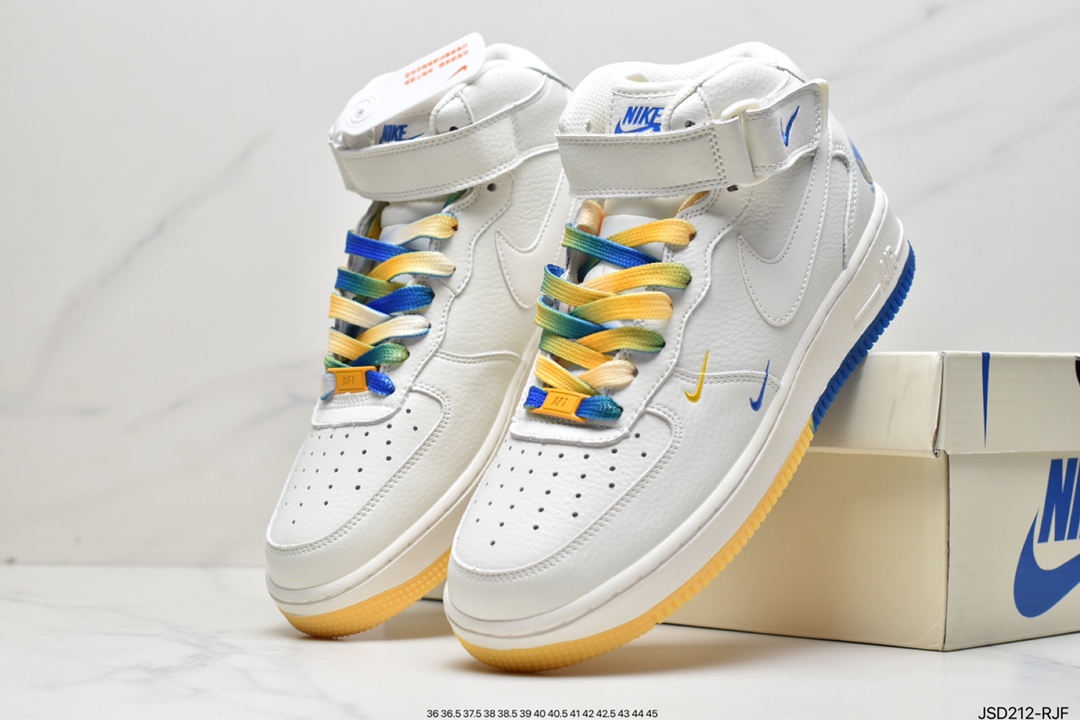 200 Nike Air Force 1 Mid'07 米红蓝‘’洛杉矶快船‘’NYC 城市限定中帮空军一号休闲板鞋CT1989-115