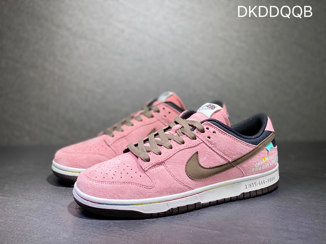 240 Nike SB dunk Low 低帮休闲运动滑板板鞋“麂皮粉黑棕粉汽车”  DD1391-105