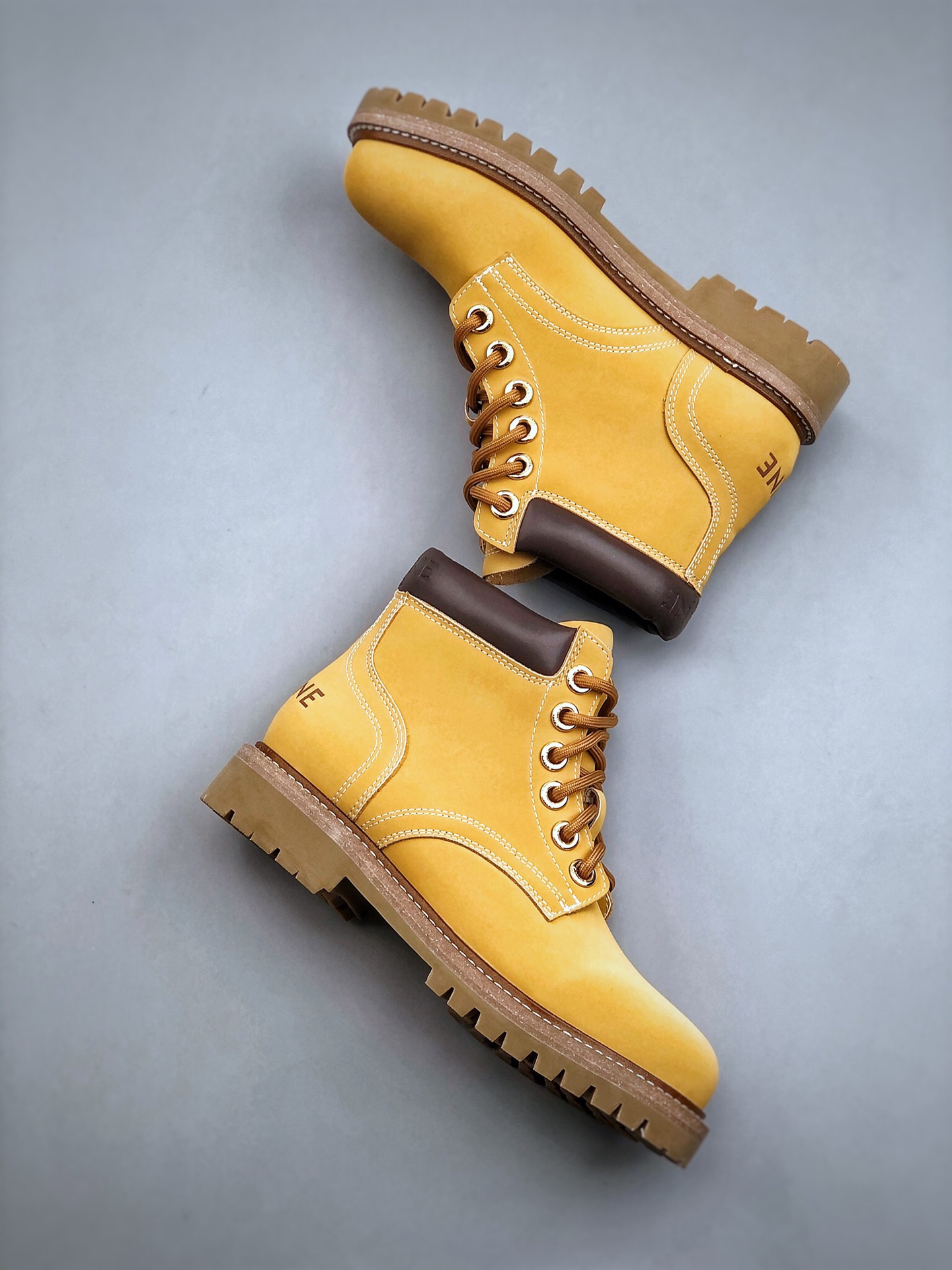 Celine Lace Up Boots ”Wheat”