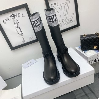 Dior Boots Splicing Calfskin Cowhide Sheepskin TPU Fall/Winter Collection