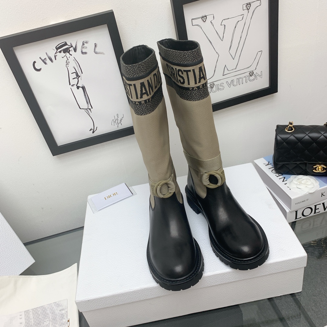 Dior Boots Wholesale 2023 Replica
 Splicing Calfskin Cowhide Sheepskin TPU Fall/Winter Collection