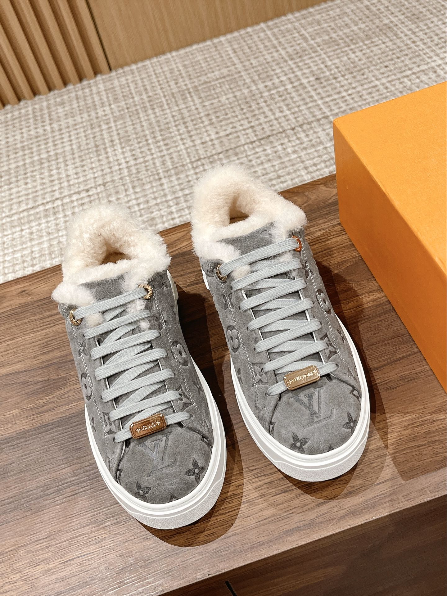 Louis Vuitton Shoes Sneakers Printing Genuine Leather TPU Wool Fall/Winter Collection Sweatpants