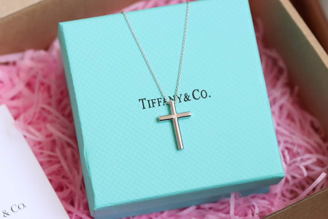 Tiffany & Co. Tiffany&Co. 纯十银字架骨锁项链