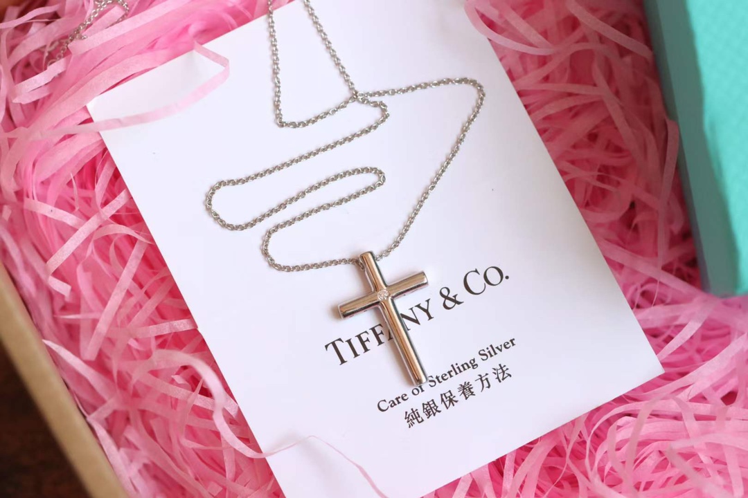 Tiffany & Co. Tiffany&Co. 纯十银字架骨锁项链