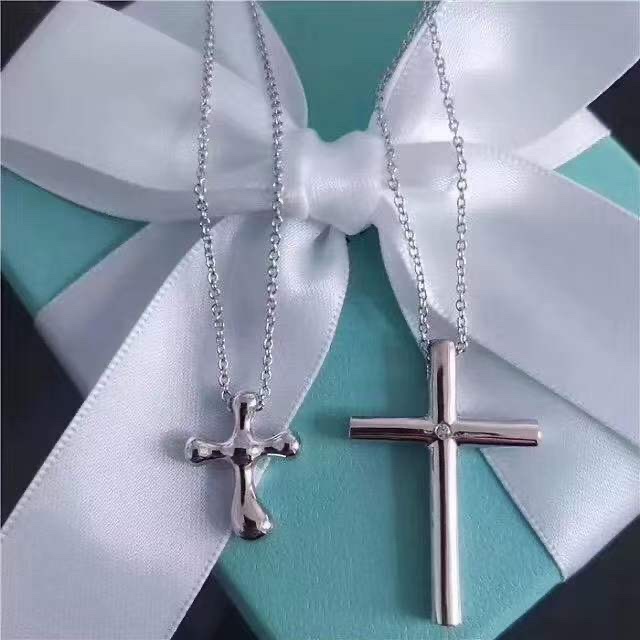 Tiffany & Co. Tiffany&Co. 纯十银字架骨锁项链