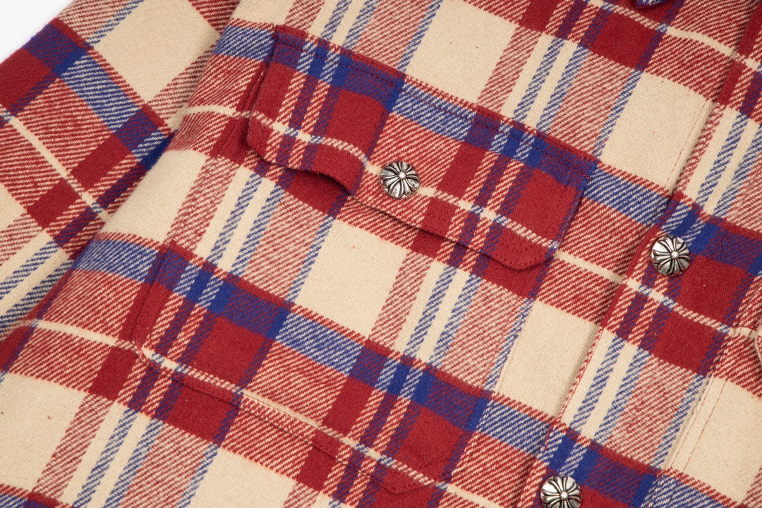 Chrome Hearts Crots 22s: Exquisite French Velvet Shirt with Silver Plated Details - 图片 7