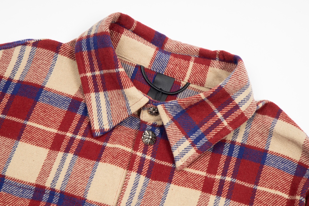 Chrome Hearts Crots 22s: Exquisite French Velvet Shirt with Silver Plated Details - 图片 8