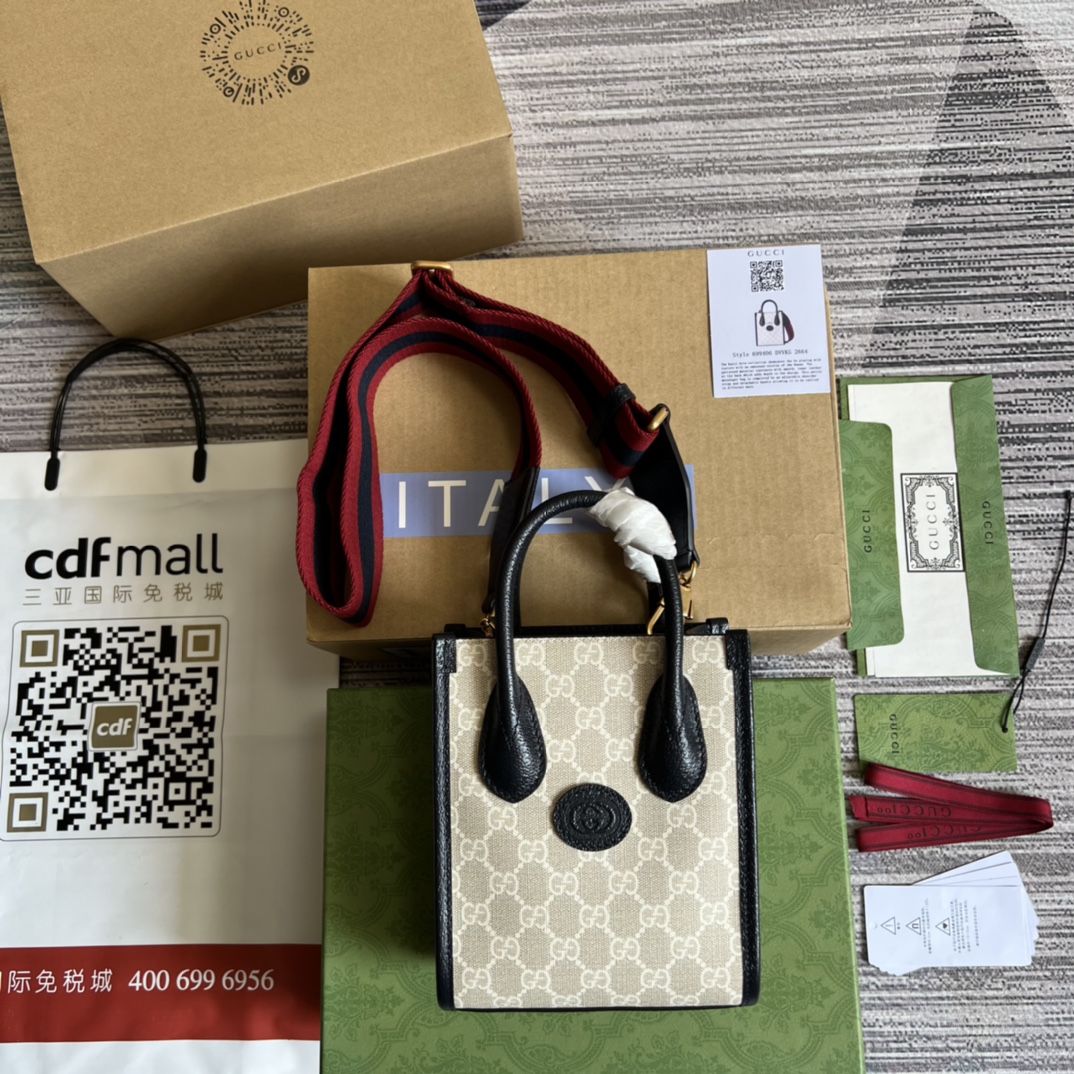GUCCI 竹節 小號托特包 雙肩帶 手提包