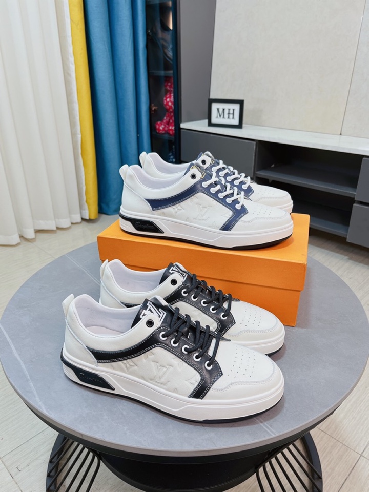 I5 Louis Vuitton 路易威登男鞋高端品牌：官网1：1最新力作：鞋面采用意大利进口头层牛皮搭配特殊材料全真皮内里制作，让行走更加便捷舒适，惊世之作[色]打造时尚个性衬托你的与众不同潮男必备!经典数码：38-44