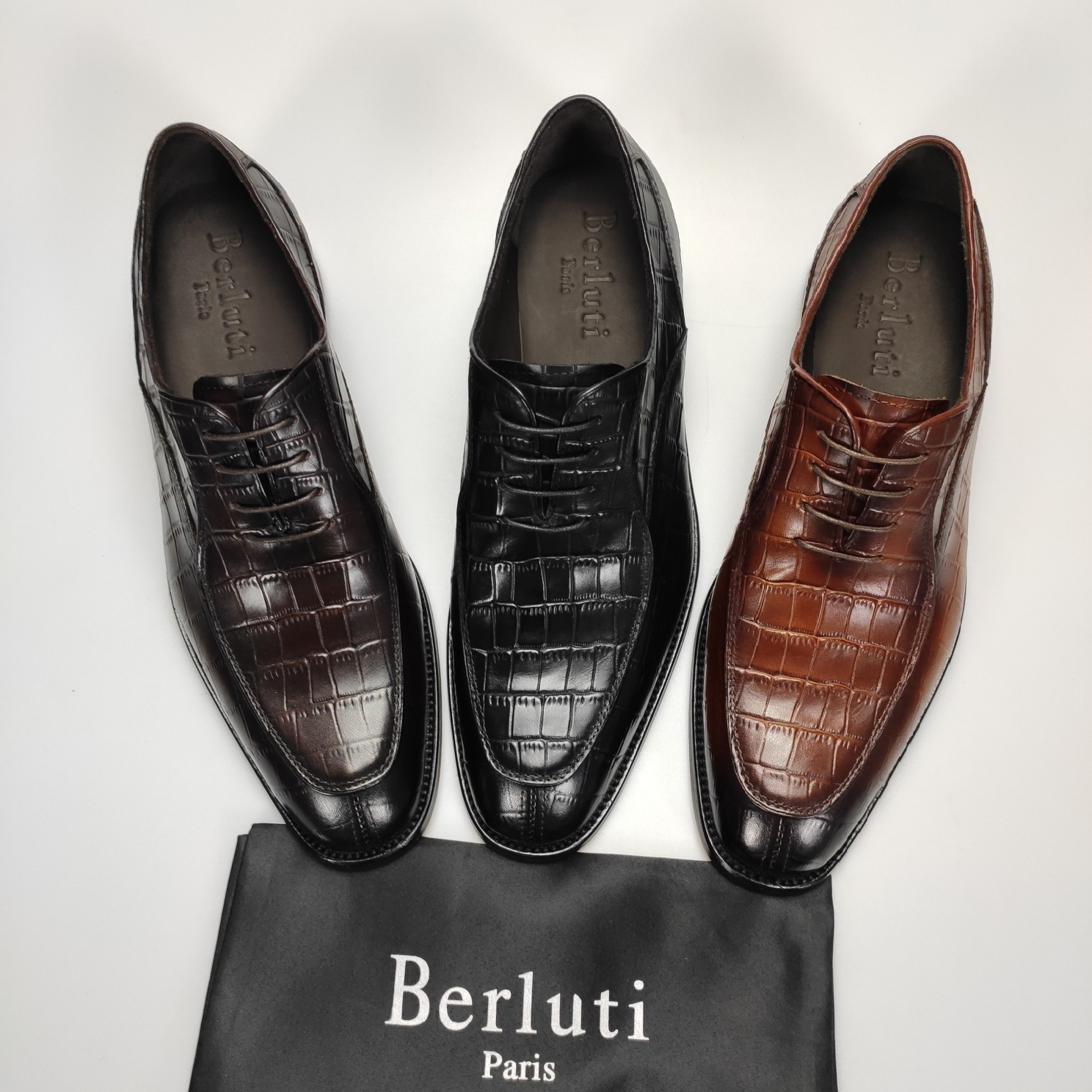 560Berlu*i oxfords de cuero, zapatos de negocios formales de alta gama para hombres, top original ún