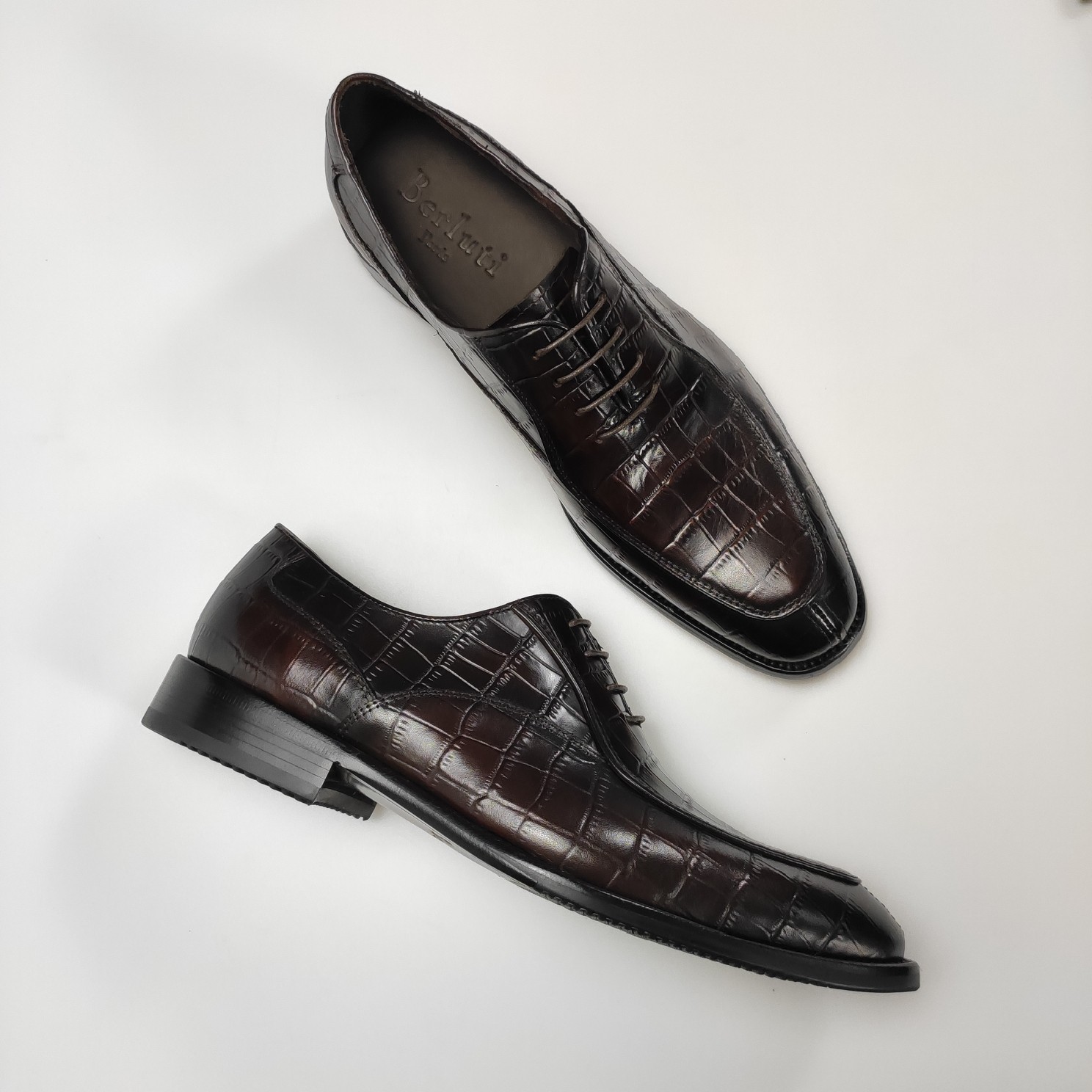 560Berlu*i oxfords de cuero, zapatos de negocios formales de alta gama para hombres, top original ún