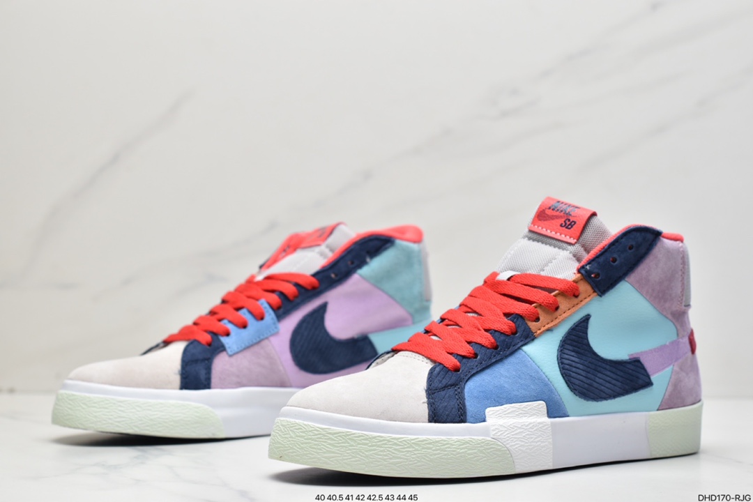 90 耐克Nike Zoom Blazer Mid Premium SB”Mosaic Pack-Multi”解构马赛克开拓者板鞋DA8854-300
