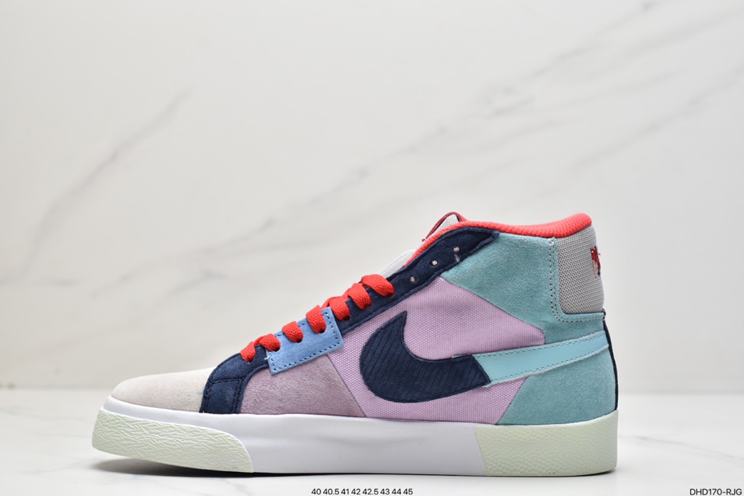90 耐克Nike Zoom Blazer Mid Premium SB”Mosaic Pack-Multi”解构马赛克开拓者板鞋DA8854-300