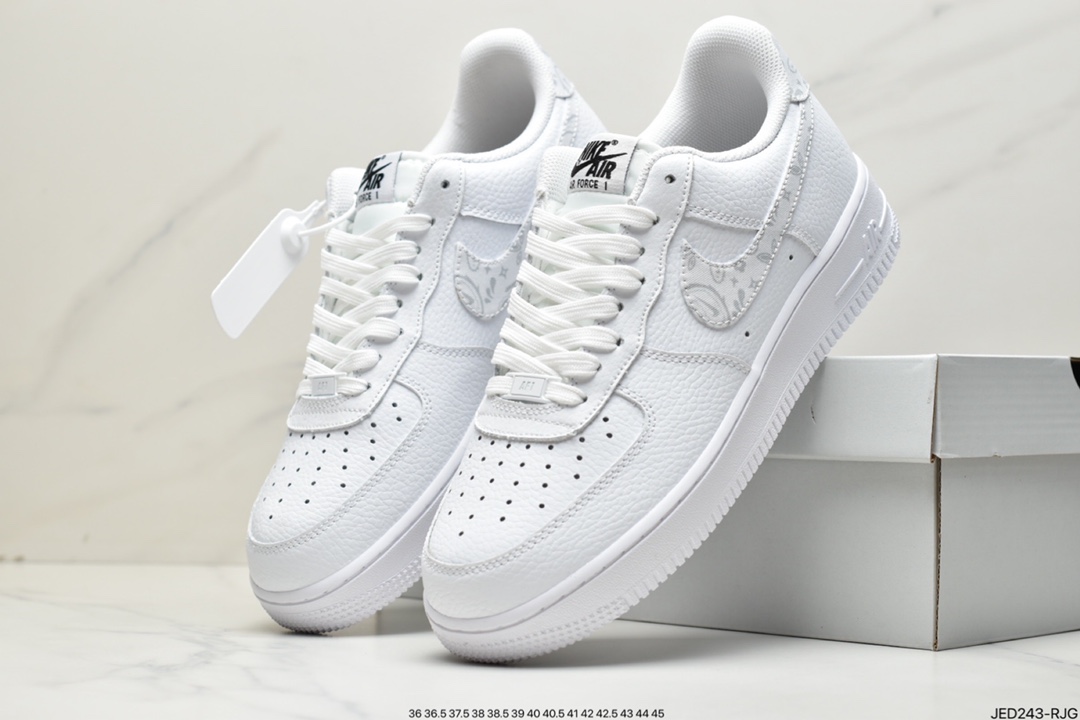 Nike Air Force 1 Low '07 ”White/Green Paisley” low-top classic all-match casual sports shoes DJ9942-100