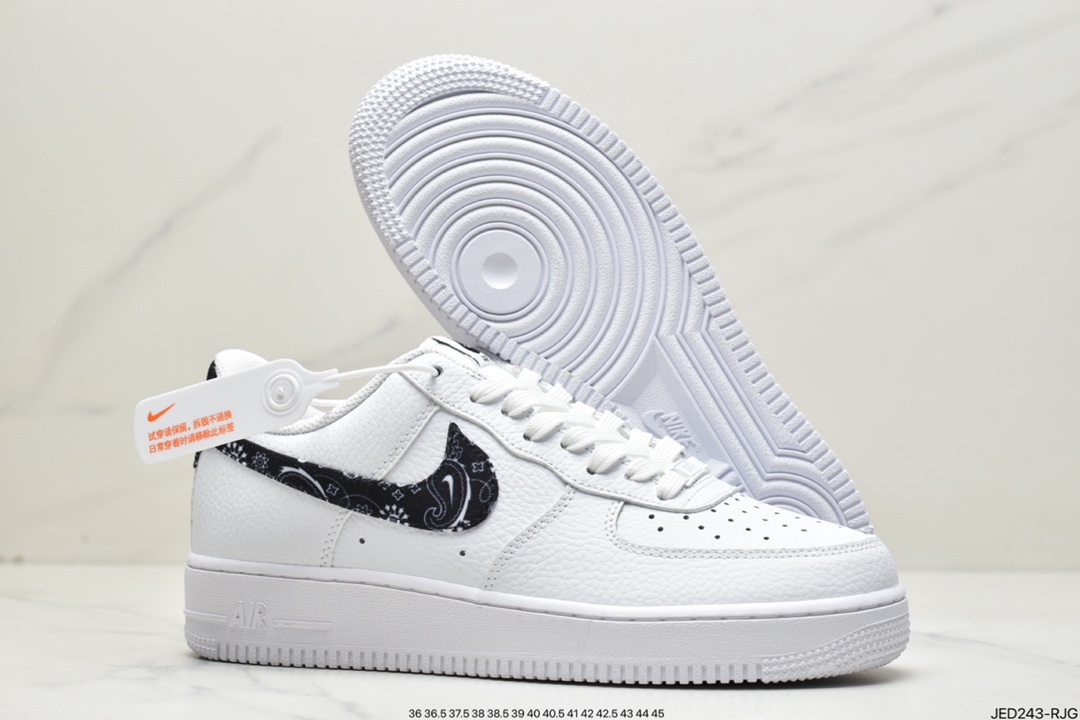 Nike Air Force 1 Low '07 ”White/Green Paisley” low-top classic all-match casual sports shoes DJ9942-100