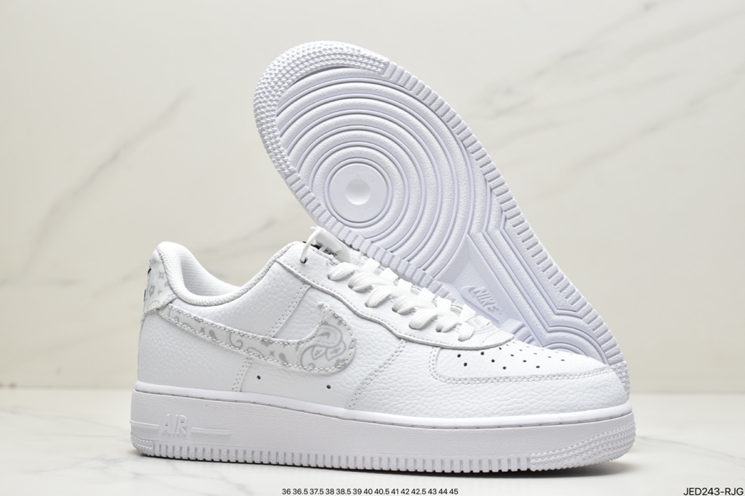 Nike Air Force 1 Low '07 ”White/Green Paisley” low-top classic all-match casual sports shoes DJ9942-100