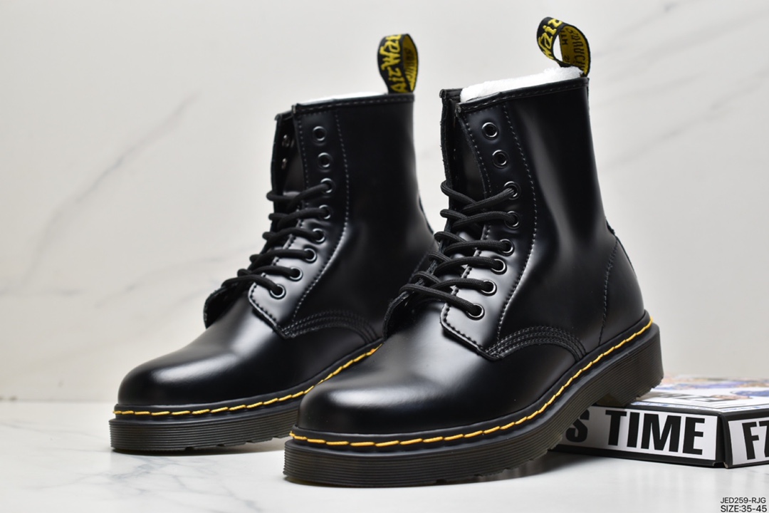 Dr.martens Martin boots pure Goodyear craft non-sticky full locomotive manual routing will never open glue)