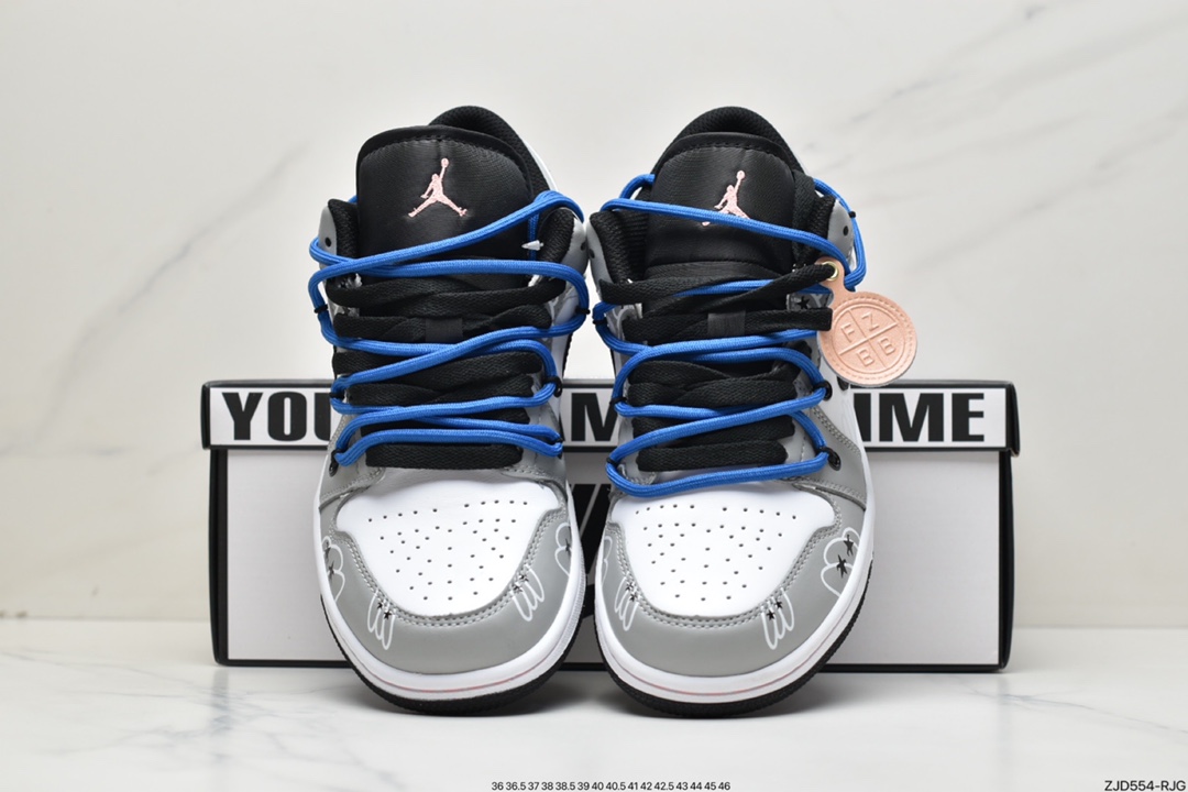 240 AJ1 Low 乔1低帮解构机能绑带黄黑同步官方配色市场553558-062