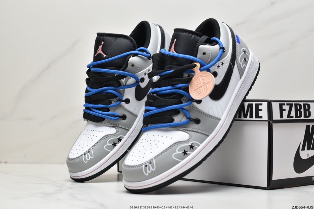 240 AJ1 Low 乔1低帮解构机能绑带黄黑同步官方配色市场553558-062