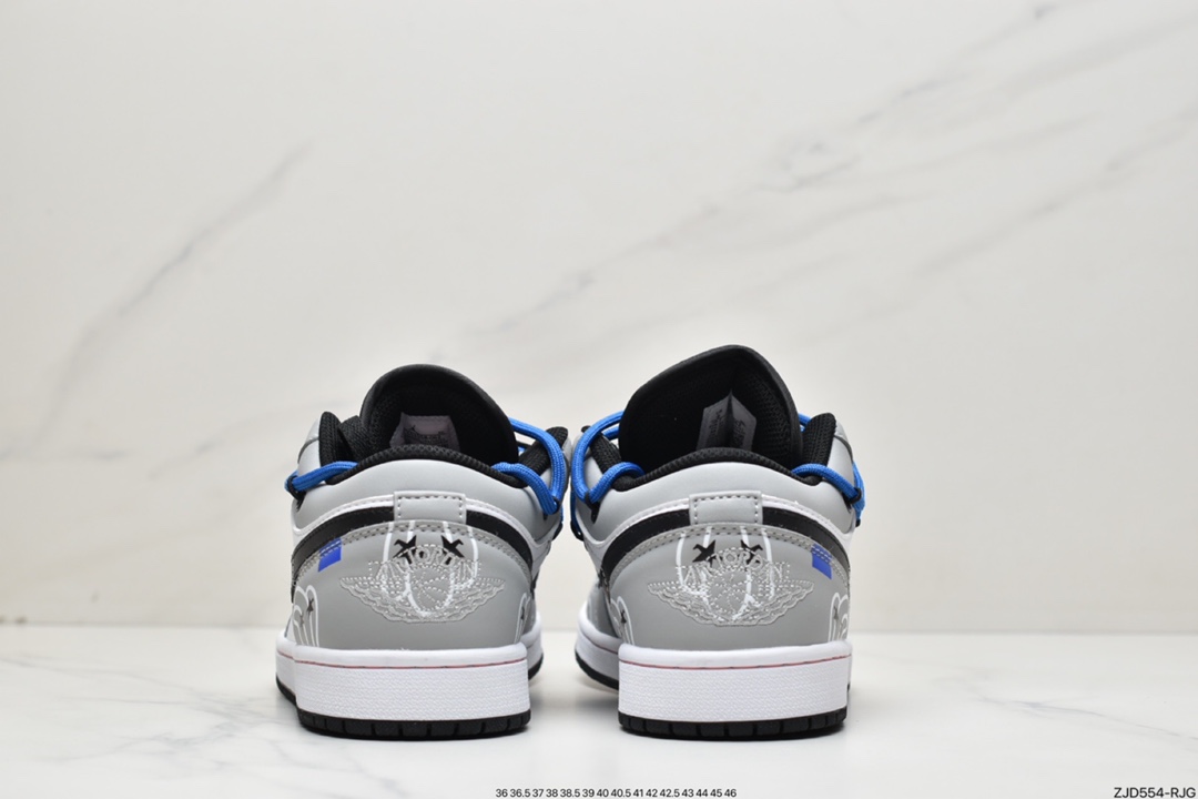 240 AJ1 Low 乔1低帮解构机能绑带黄黑同步官方配色市场553558-062