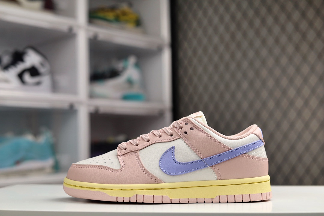 H0 公司级 NK Dunk Low 扣篮系列低帮休闲运动滑板板鞋 粉紫 原鞋开发 头层皮料 内置Sole真气垫装置 正确耐磨橡胶大底