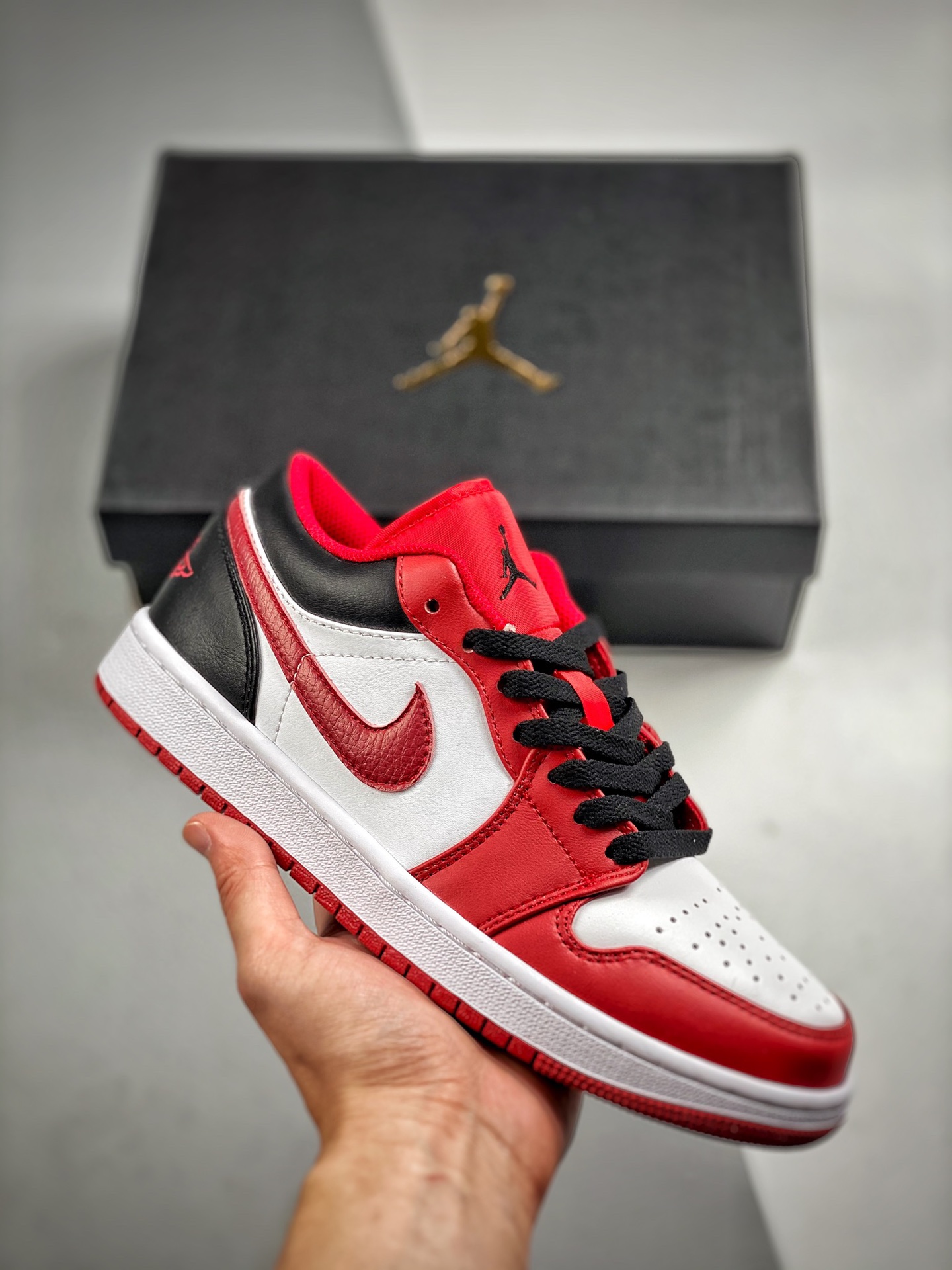 Core 4 Air Jordan 1 Low rojo/blanco/negro, única piel de primera calidad exclusiva del mercado, desarrollo con archivo …