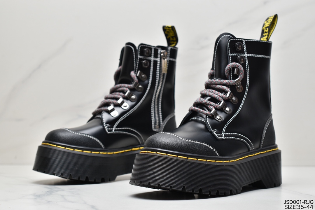 Dr martens Yang Mi same autumn and winter splicing Martin boots new thick-soled heightening short boots 26961033