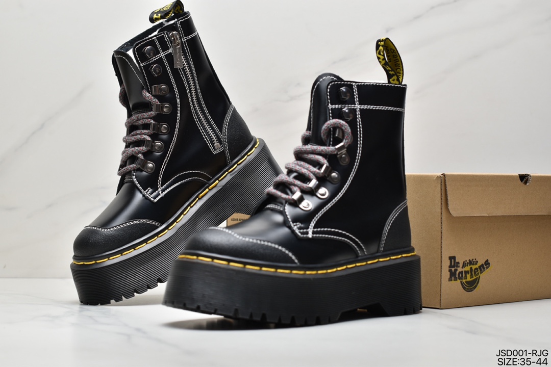 Dr martens Yang Mi same autumn and winter splicing Martin boots new thick-soled heightening short boots 26961033