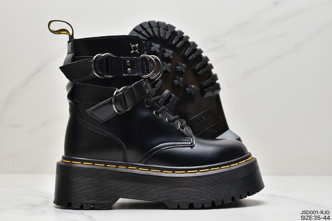 Dr.Martens new Yang Mi same style zipper ring buckle Goodyear Martin boots thick-soled high-heeled 266666001