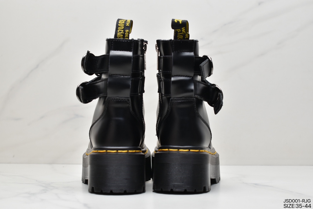 Dr.Martens new Yang Mi same style zipper ring buckle Goodyear Martin boots thick-soled high-heeled 266666001