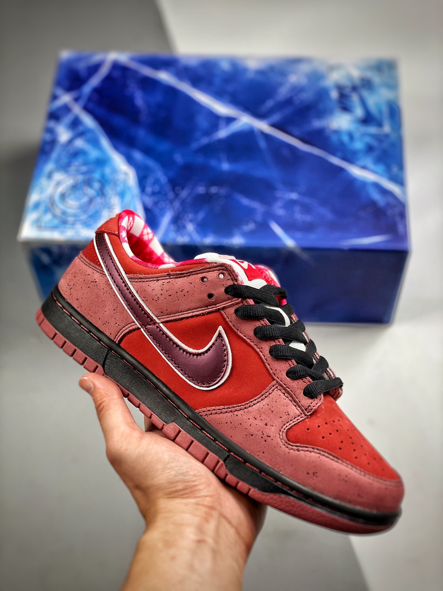 Núcleo 3 (caja original dañada -30) Concepts x Nk Dunk Low Pro SB "Blue Lobster" langosta roja de plena flor SB zapatil…