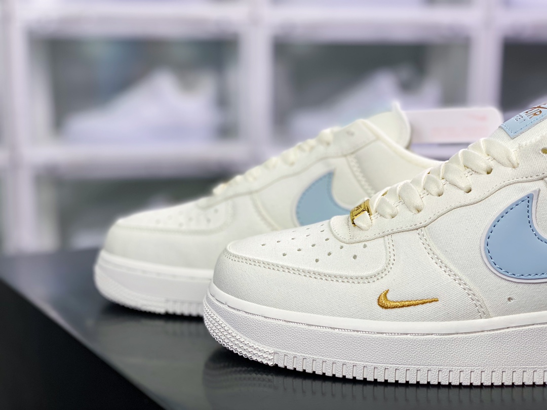 Air Force 1’07 Low QS”Sail/Light Blue/Gold”空军一号MN5696-009-Chinese wholesaler seller Clothes Bags handbags wholesale Shoes High Quatity wholesaler seller Cheap Sneakers from China Factory Chinese suppliers china wholesale clothing wholesaler seller Air Force 1’07 Low QS”Sail/Light Blue/Gold”空军一号MN5696-009