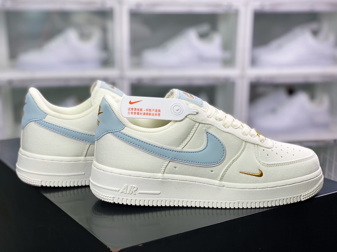 Air Force 1’07 Low QS”Sail/Light Blue/Gold”空军一号MN5696-009-Chinese wholesaler seller Clothes Bags handbags wholesale Shoes High Quatity wholesaler seller Cheap Sneakers from China Factory Chinese suppliers china wholesale clothing wholesaler seller Air Force 1’07 Low QS”Sail/Light Blue/Gold”空军一号MN5696-009