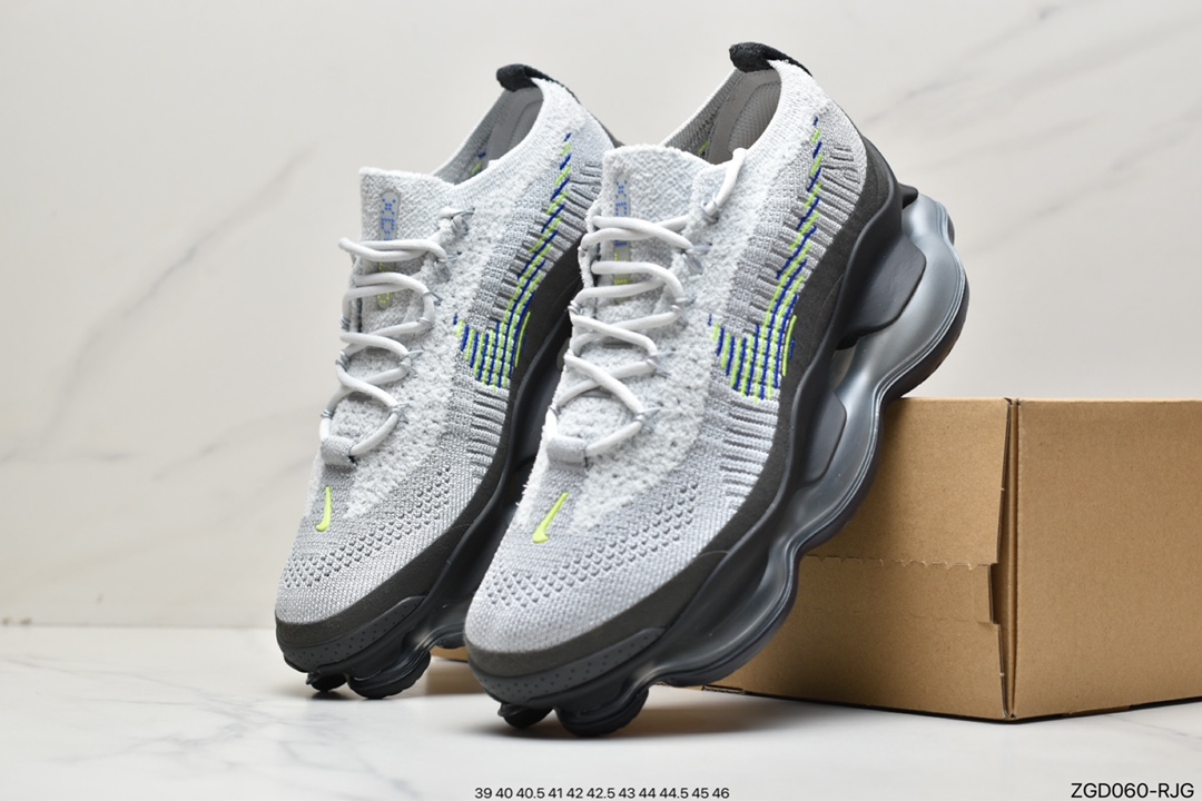 290 纯原出品NK Air Max Scorpion Flyknit 天蝎座系列2022款超级大气垫系列前卫增高低帮休闲运动慢跑鞋 DJ4701-001