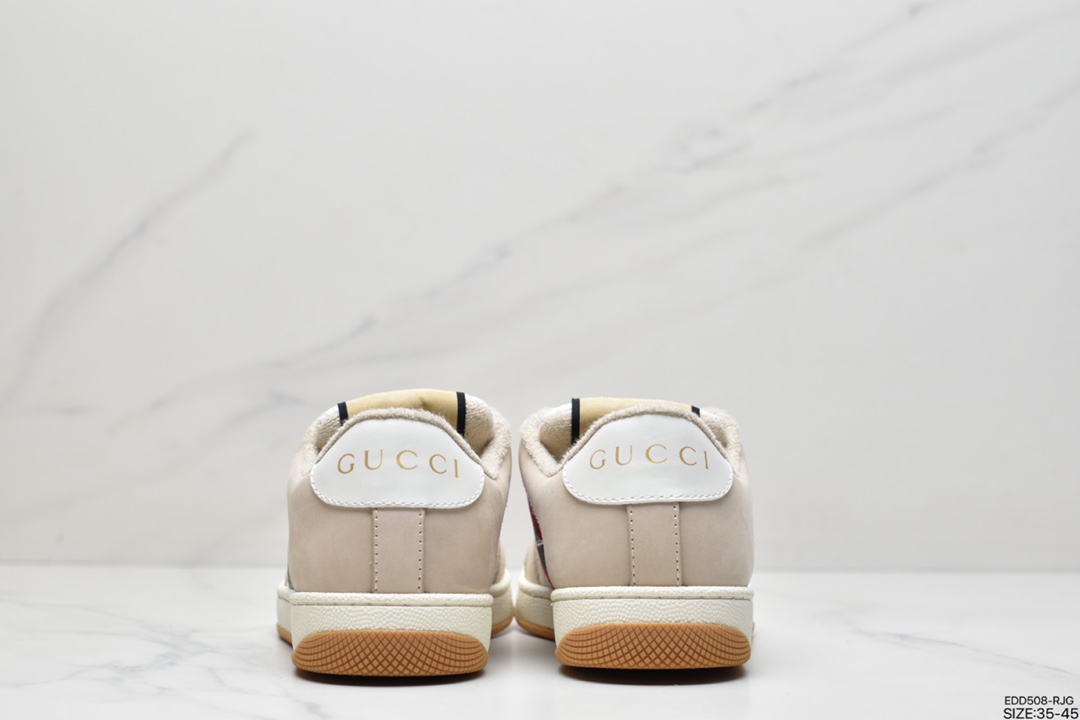 Pure original level exclusive custom purchasing version #chip can sweep # Gucci Distressed Screener sneaker small dirty shoes