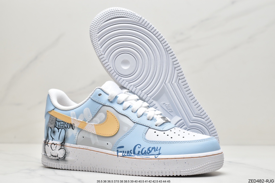 260 Nike Air Force 1 Low 07 个性定制原楦头原纸板 CW2288-111