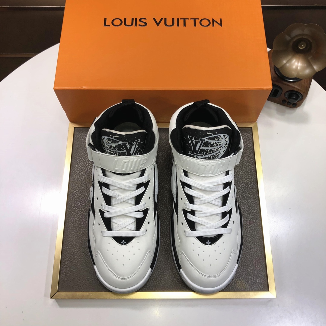410LOUIS VUITTON原单Louis Vuitton 路易威登——顶级版本 LV经典潮鞋选用进口原版牛皮 透气网布内里.原版耐磨橡胶大底高品质精品