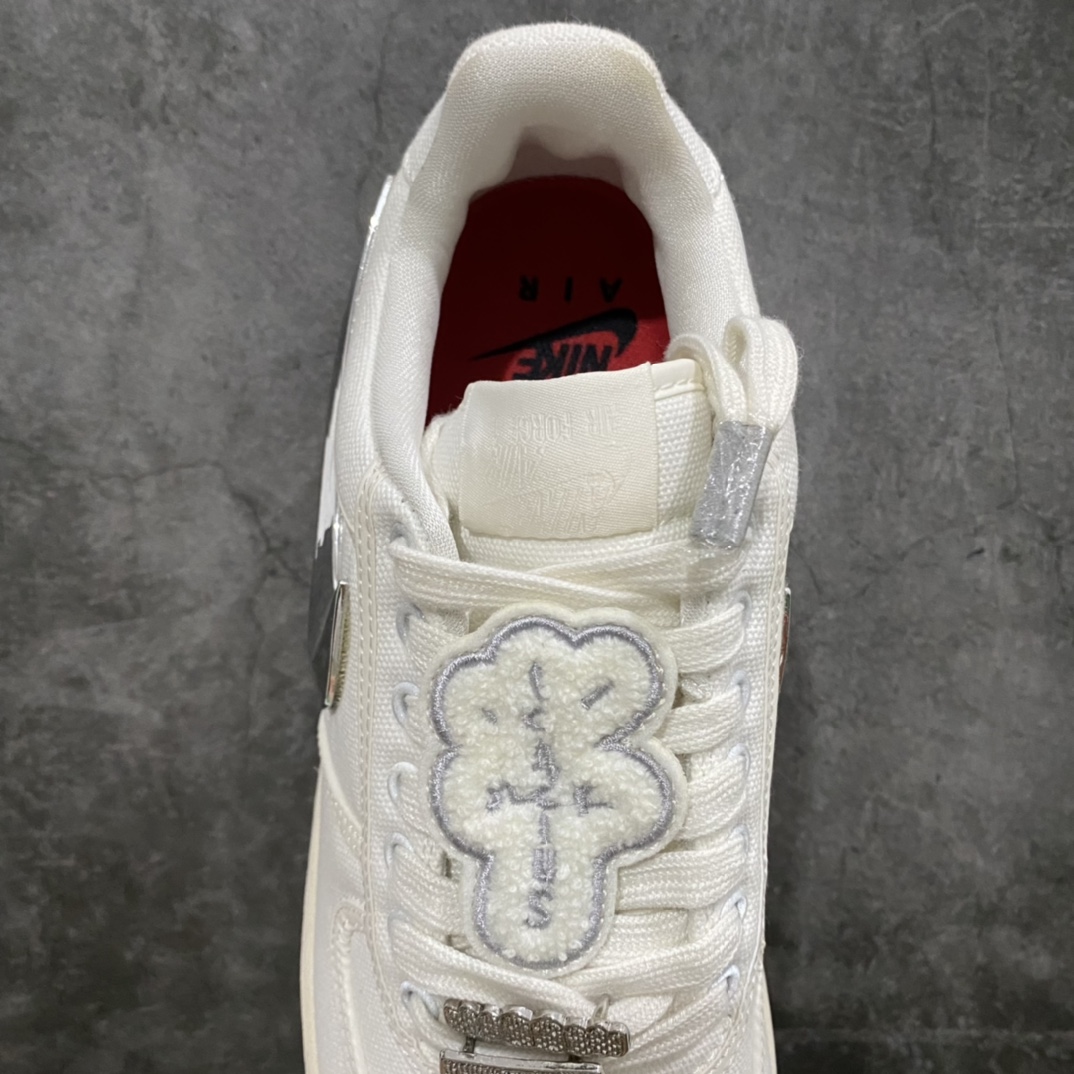 图片[8]-外贸纯原Travis Scott x Air Force 1 TS x AF1空军换勾米白 AQ4211-100 多轮补货 改进最终版本 原盒 原配件齐全 顶级品质 全部一比一同步原鞋 此款有米白和纯白两个配色 实拍为米白款 尺码：40-47.5-选品中心