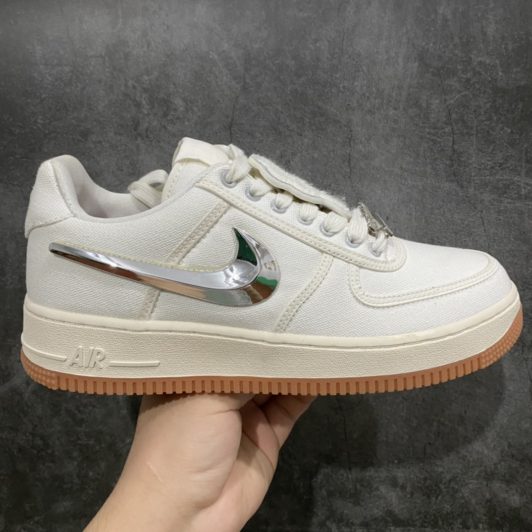 外贸纯原Travis Scott x Air Force 1 TS x AF1空军换勾米白 AQ4211-100 多轮补货 改进最终版本 原盒 原配件齐全 顶级品质 全部一比一同步原鞋 此款有米白和纯白两个配色 实拍为米白款 尺码:40-47.5-选品中心