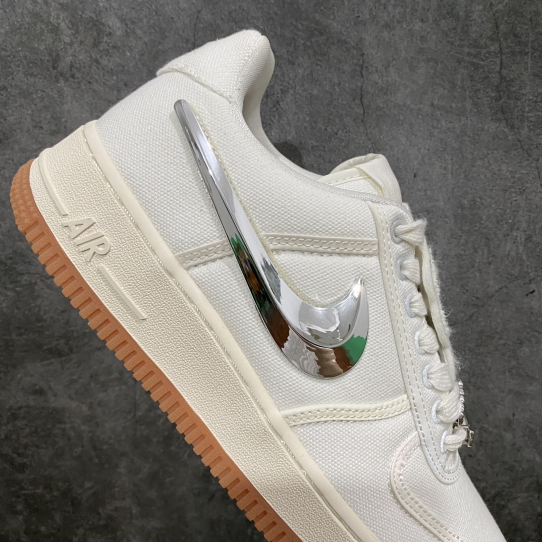 图片[7]-外贸纯原Travis Scott x Air Force 1 TS x AF1空军换勾米白 AQ4211-100 多轮补货 改进最终版本 原盒 原配件齐全 顶级品质 全部一比一同步原鞋 此款有米白和纯白两个配色 实拍为米白款 尺码：40-47.5-选品中心