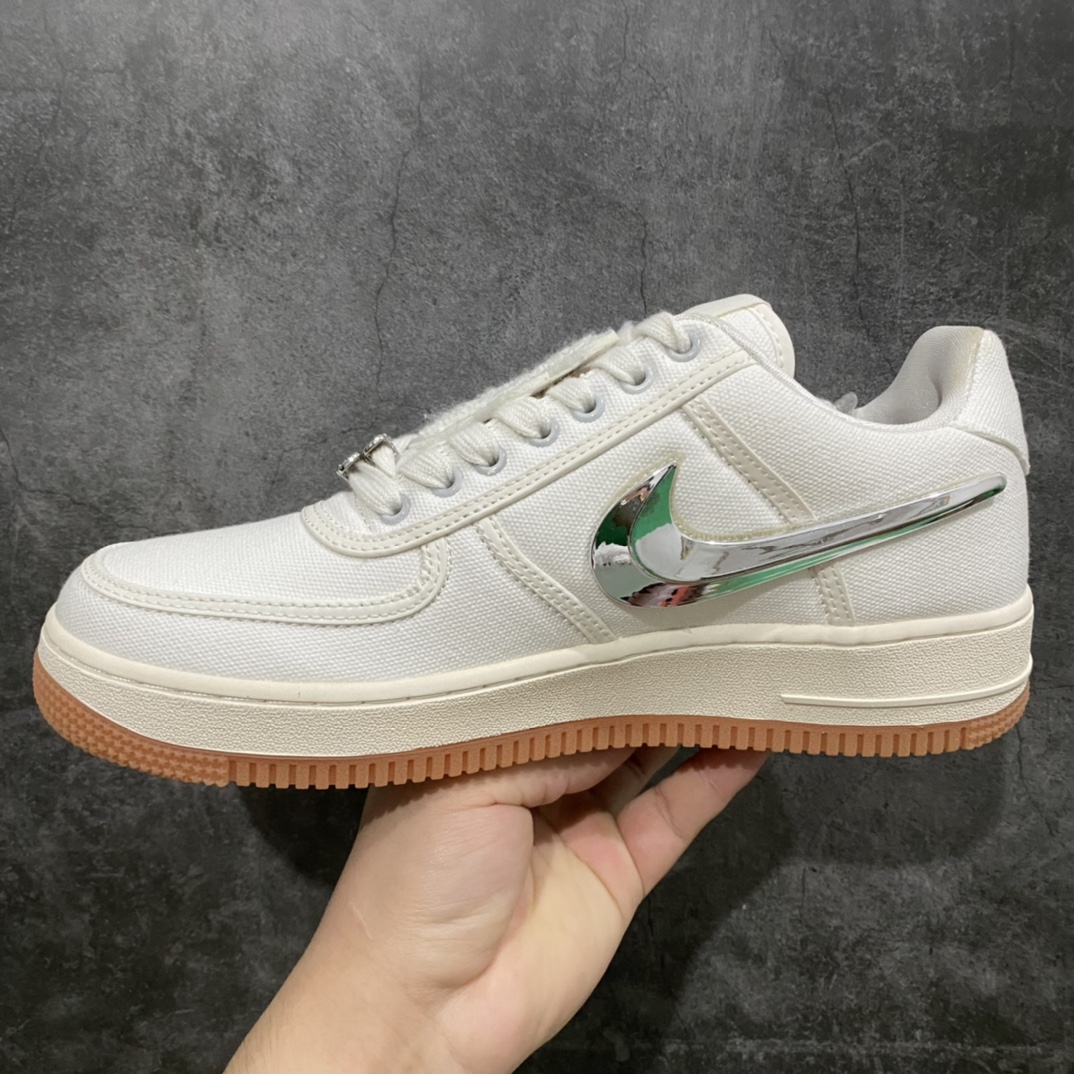 图片[2]-外贸纯原Travis Scott x Air Force 1 TS x AF1空军换勾米白 AQ4211-100 多轮补货 改进最终版本 原盒 原配件齐全 顶级品质 全部一比一同步原鞋 此款有米白和纯白两个配色 实拍为米白款 尺码：40-47.5-选品中心