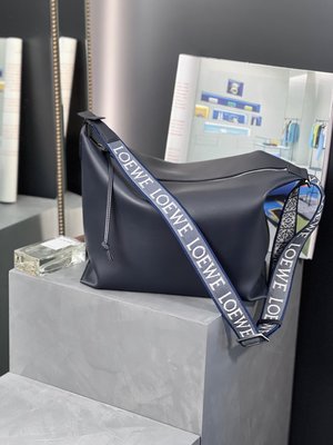 Loewe Cubi Handbags Crossbody & Shoulder Bags Blue Dark Embroidery Canvas Cotton