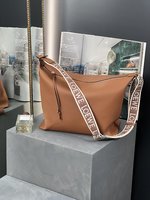 Wholesale
 Loewe Cubi Handbags Crossbody & Shoulder Bags Brown Embroidery Canvas Cotton