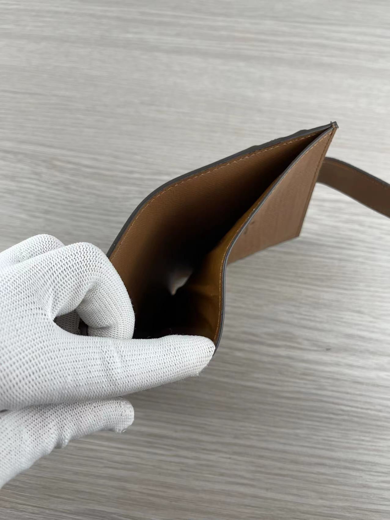 Leather card holder in a natural setting