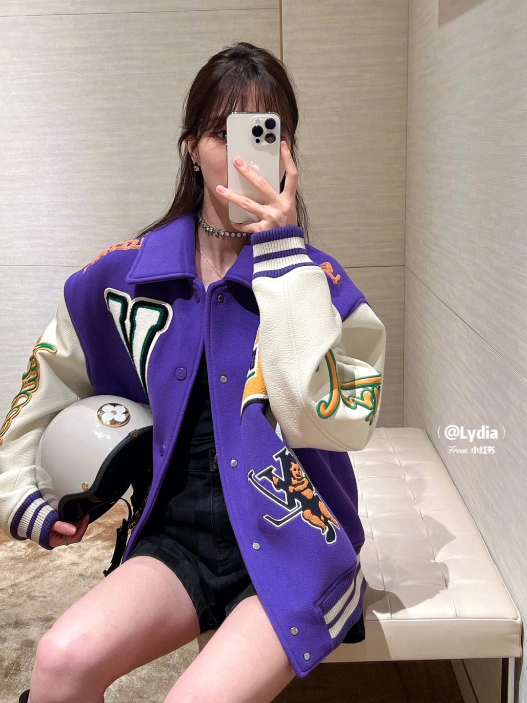 LOUIS VUITTON 路易威登 FW23紫色青蛙王子卡通刺绣棒球服 7